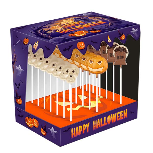 CHOCO LOLLIPOP HALLOWEEN MIX - Display 21 pz