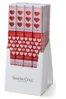 
              BARRETTE DI CIOCCOLATO CUORI STECCA 3x18g - Display 24 pz
            
