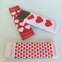 BARRETTE DI CIOCCOLATO CUORI 18g - Display 18 pz