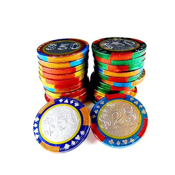 MONETE SFUSE CIOCCOLATO POKER COINS 38mm - Cilindro 180pz