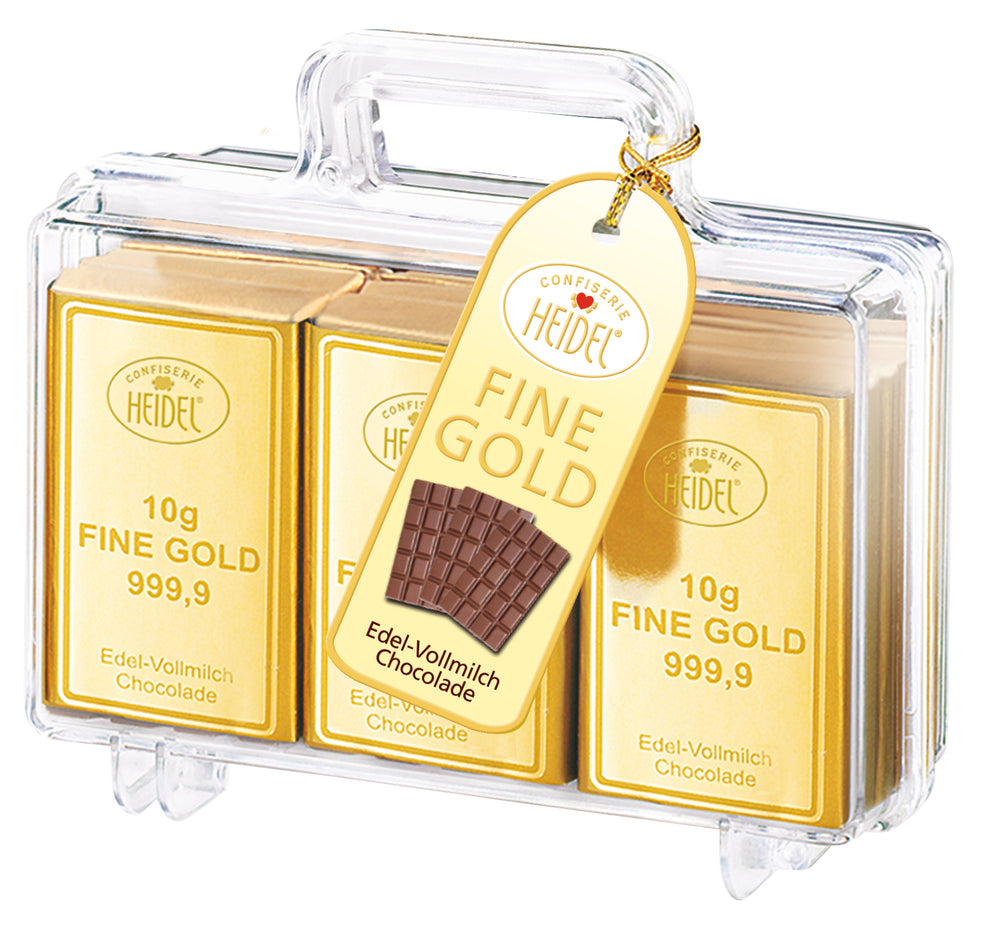 VALIGETTA CON LINGOTTI ORO CIOCCOLATO - Display 8 pz