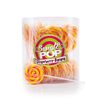 
              LECCA SWIGLE POP MINI BANANA FRAGOLA 12gr - Cilindro 50 pz
            